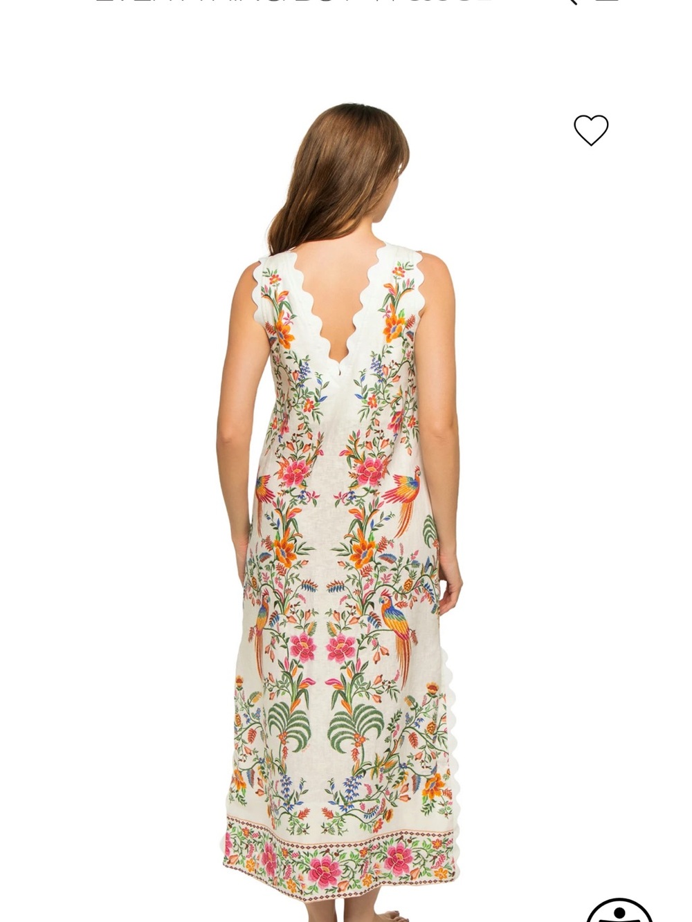 FARM Rio White Maxi Dress with Multicolor Floral & Bird Embroidery - Picture 6 of 6